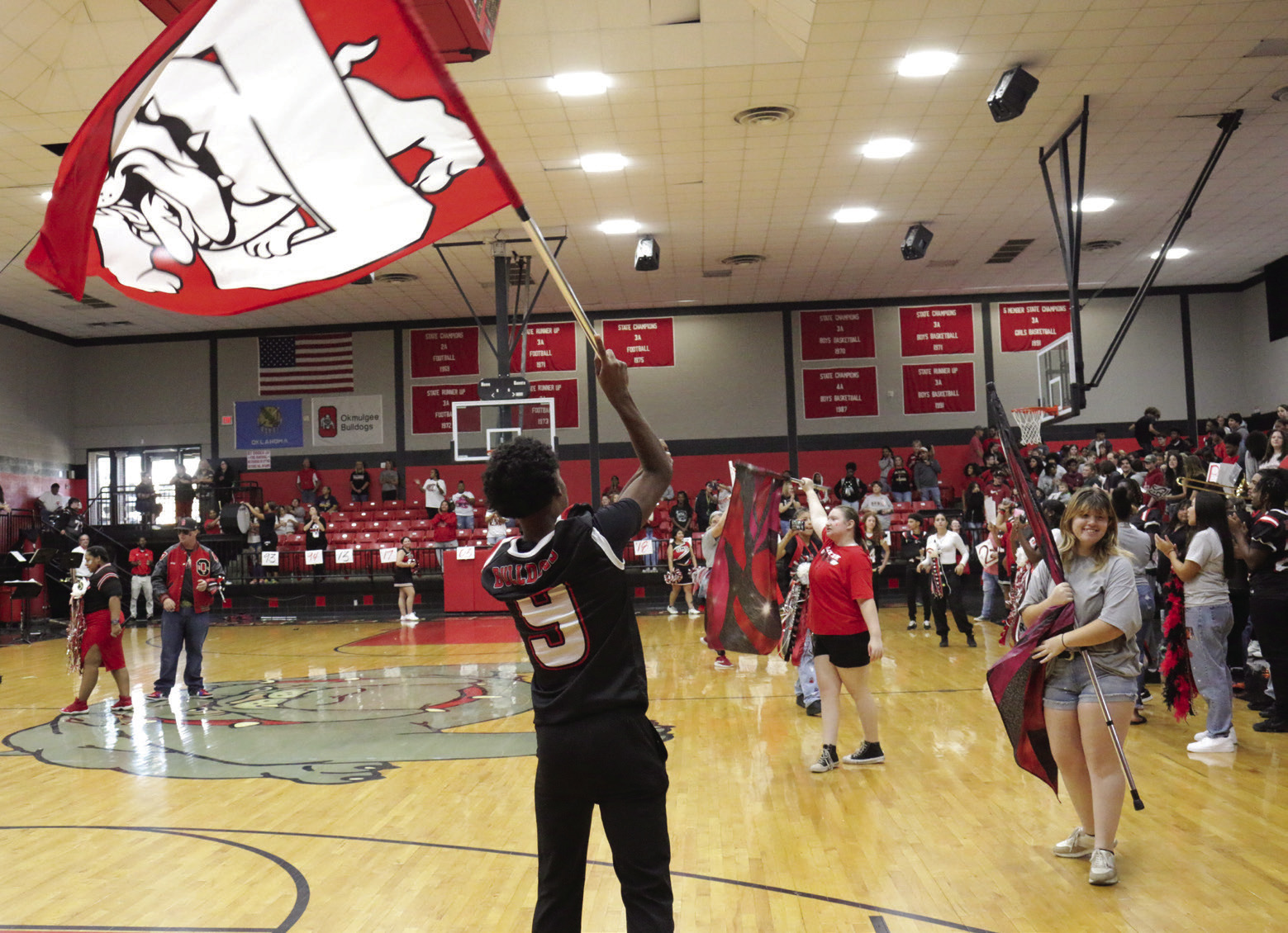 Okmulgee High School Holds Assembly, Parade